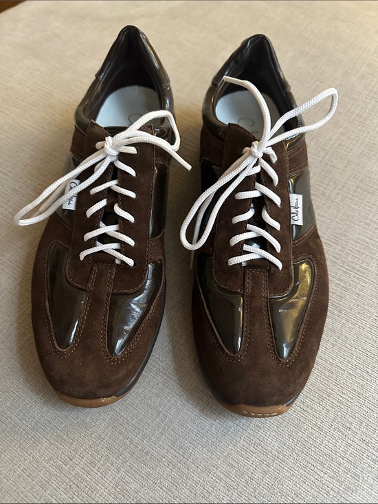Cole Haan Shoes - Brown Suede & Patent Leather women’s Sneakers - Chukkalike Lace-Up